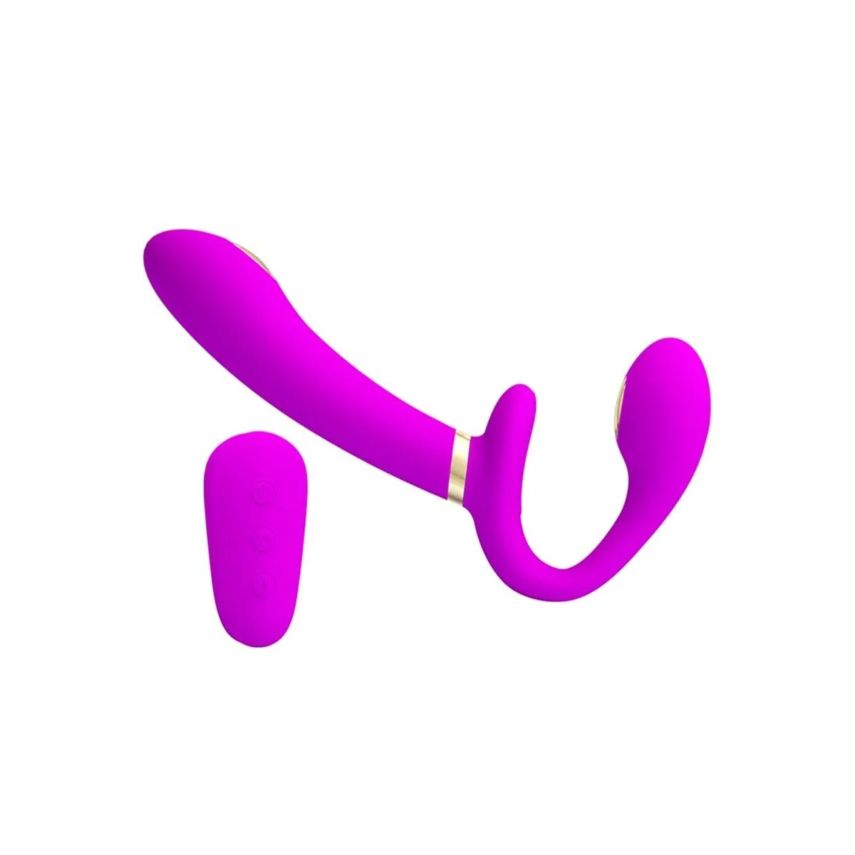 Thunderbird Doppelter Strap-On-Vibrator mit Fernbedienung Lila von Pretty Love kaufen | Fesselliebe