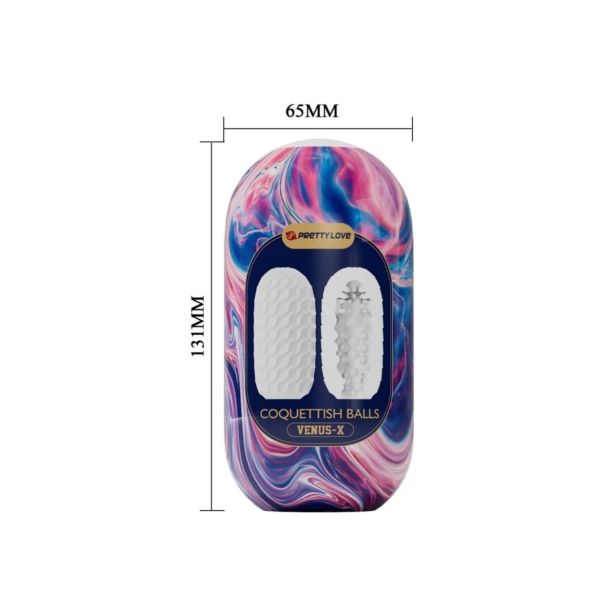 Kokettische Kugeln aus Silikon, Männlicher Masturbator, Weiss von Pretty Love kaufen | Fesselliebe