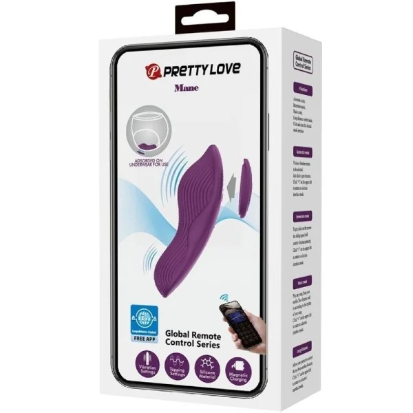 Mane Lay On Clitoris Massager 10 Vibrationen mit Fernbedienung Lila von Pretty Love kaufen | Fesselliebe