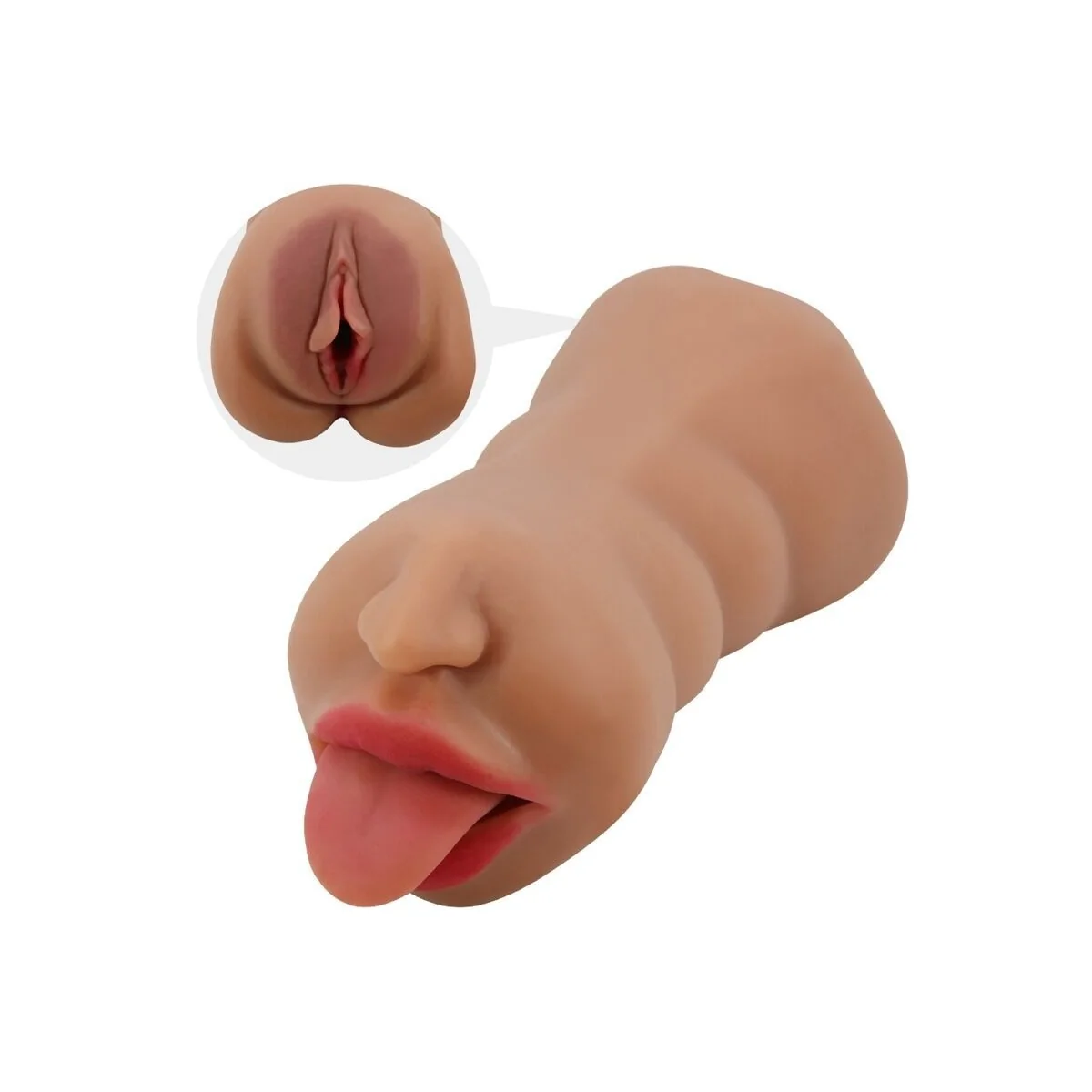 Sarah Doppelmasturbator Mund & Vagina Fleisch von Crazy Bull kaufen | Fesselliebe