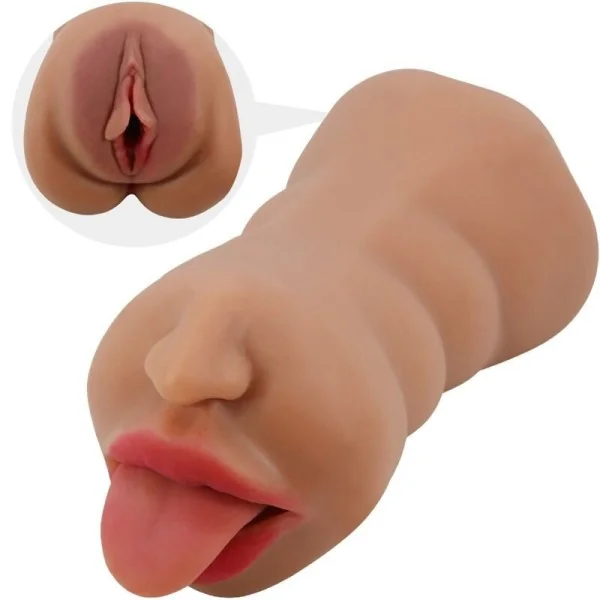 Sarah Doppelmasturbator Mund & Vagina Fleisch von Crazy Bull kaufen | Fesselliebe