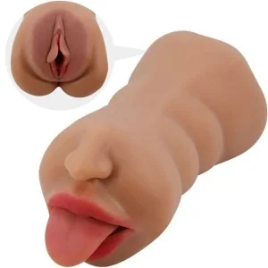 Sarah Doppelmasturbator Mund & Vagina Fleisch von Crazy Bull kaufen | Fesselliebe