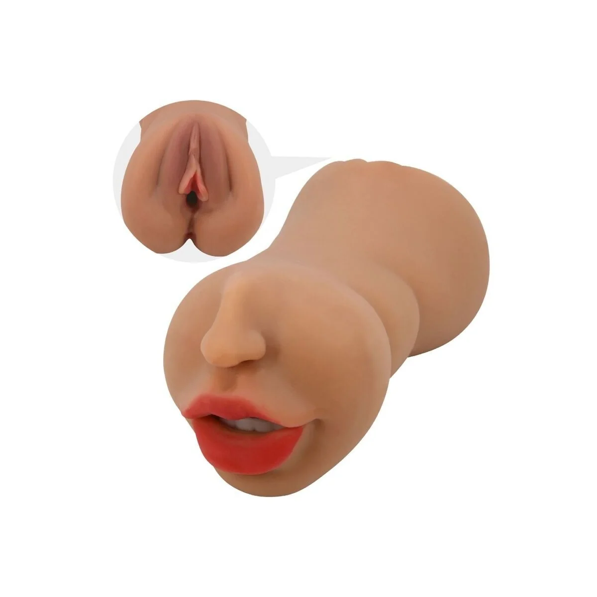 Zoey Doppelmasturbator Mund & Vagina Fleisch von Crazy Bull kaufen | Fesselliebe