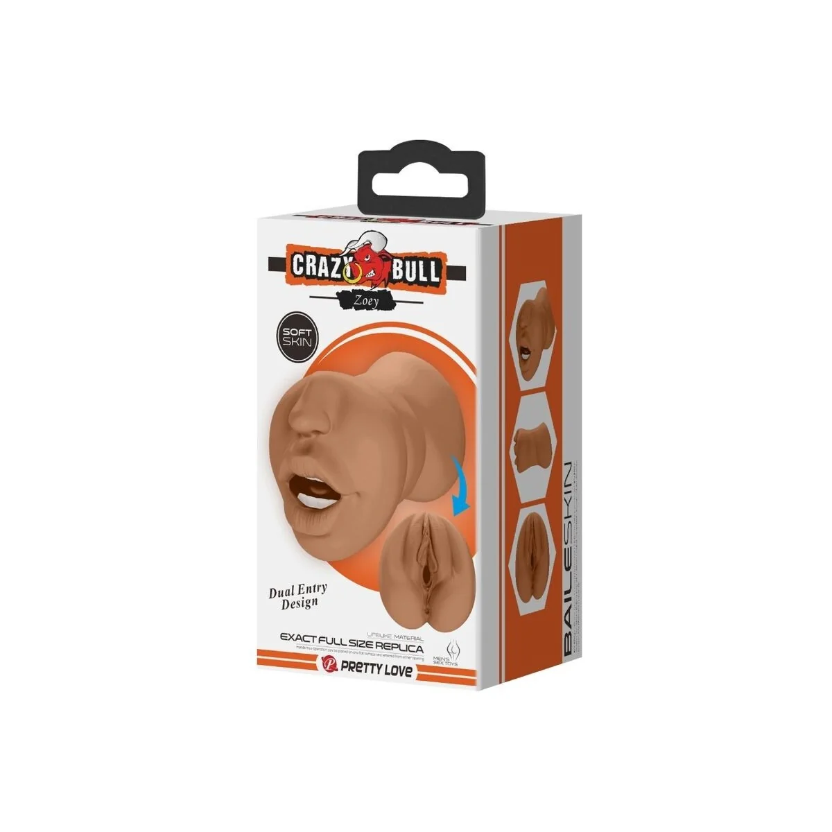 Zoey Doppelmasturbator Mund & Vagina Fleisch von Crazy Bull kaufen | Fesselliebe