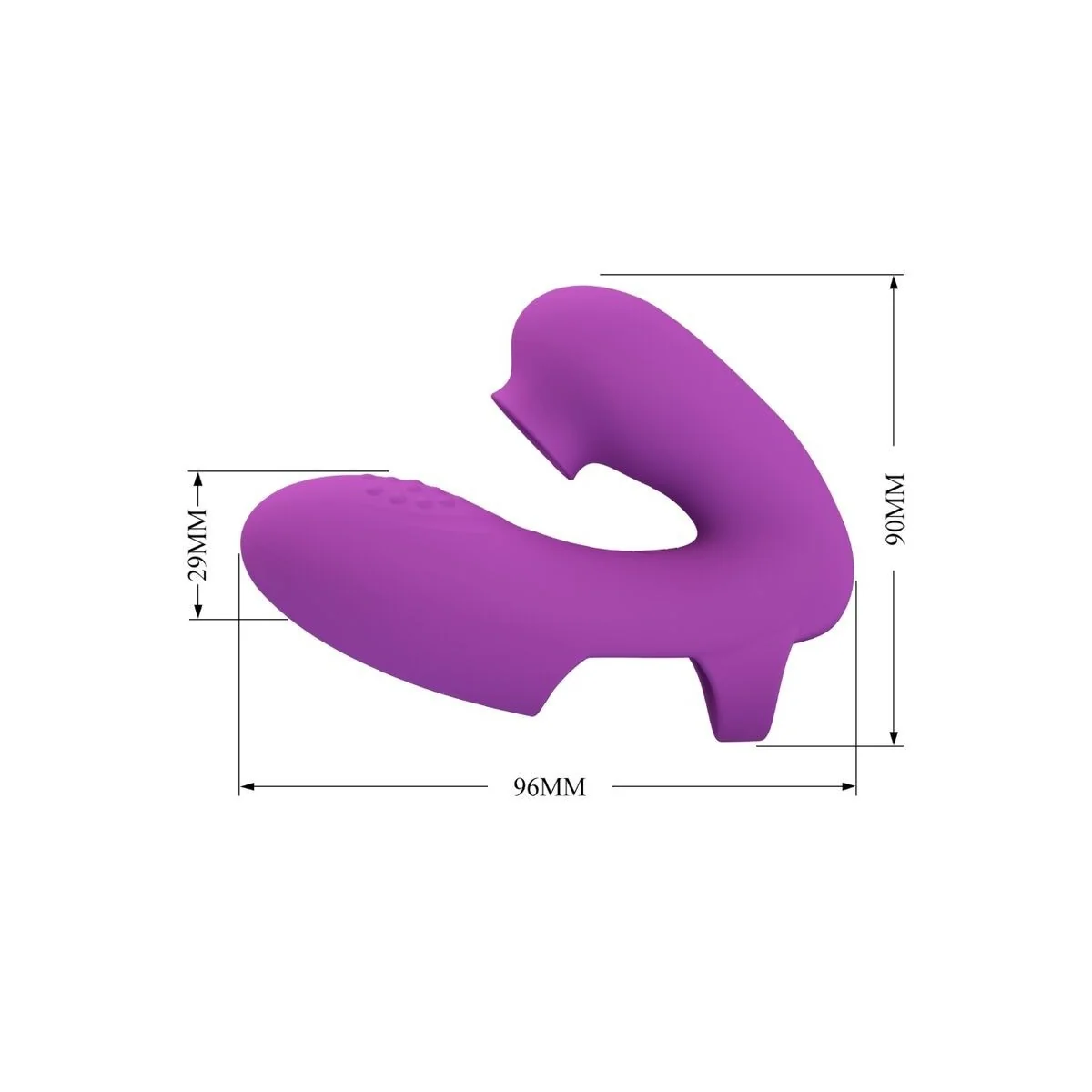 Athena Fingervibrator mit Klitorisstimulator Lila von Pretty Love kaufen | Fesselliebe