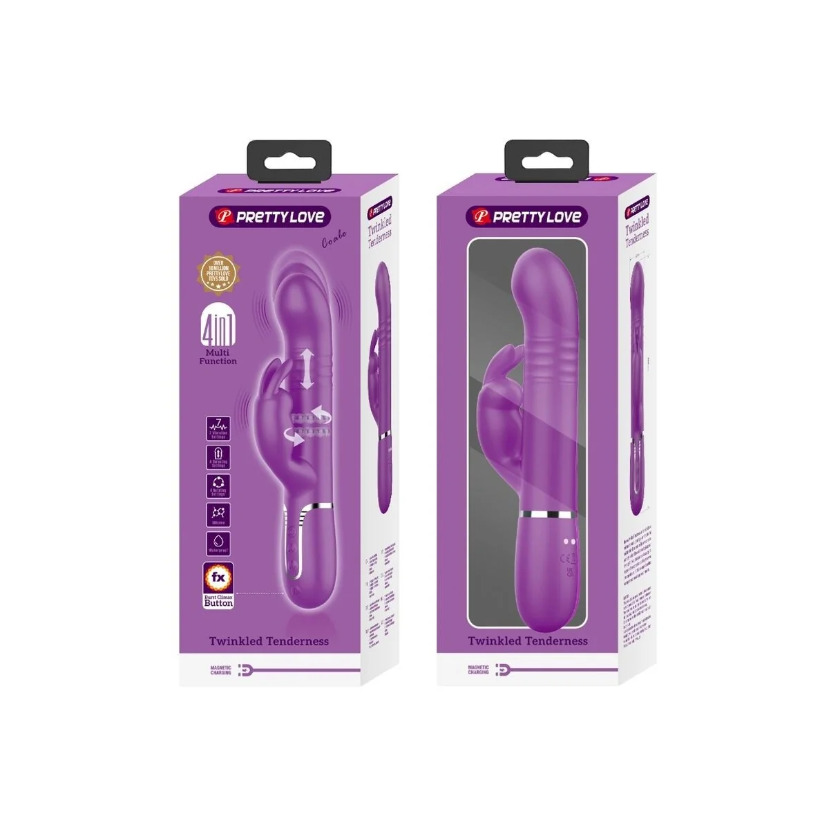 Coale 4 in 1 Multifunktions-Rabbit-Vibrator Lila von Pretty Love kaufen | Fesselliebe