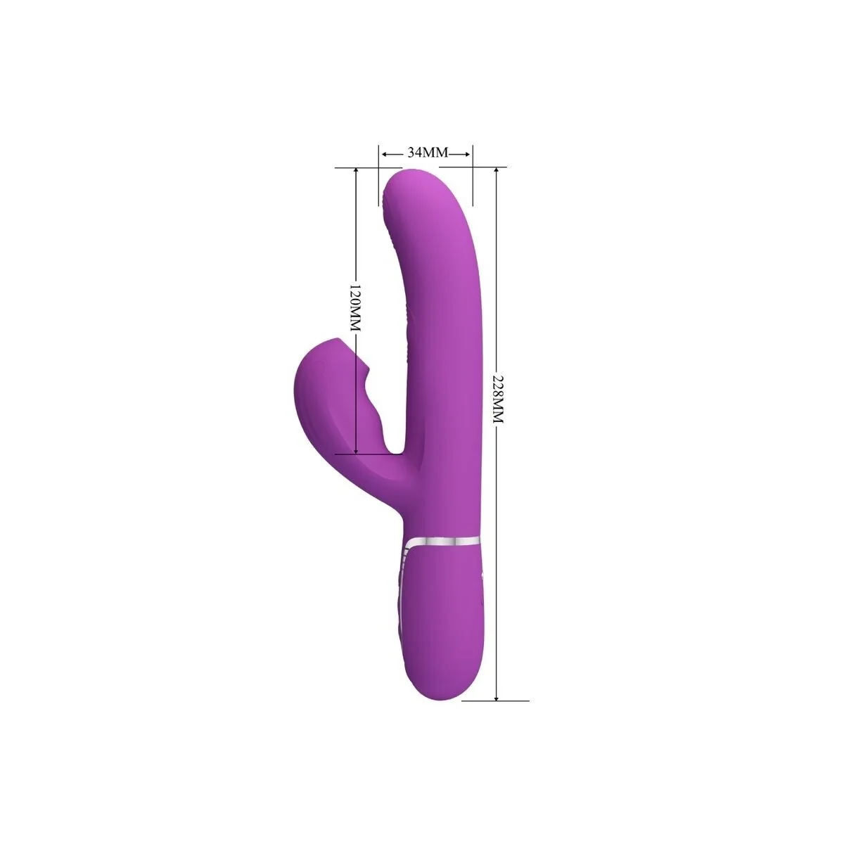 Perlita 3 in 1 Multifunktions-Rabbit-Vibrator Lila von Pretty Love kaufen | Fesselliebe