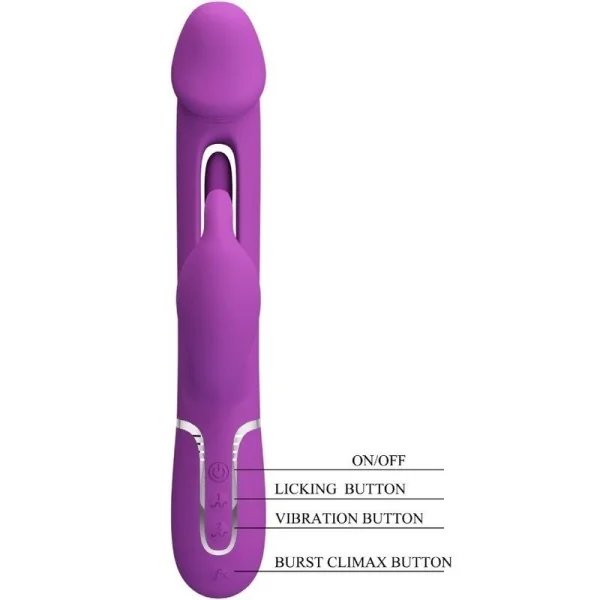 Kampas 3 in 1 Multifunktions-Rabbit-Vibrator Lila von Pretty Love kaufen | Fesselliebe