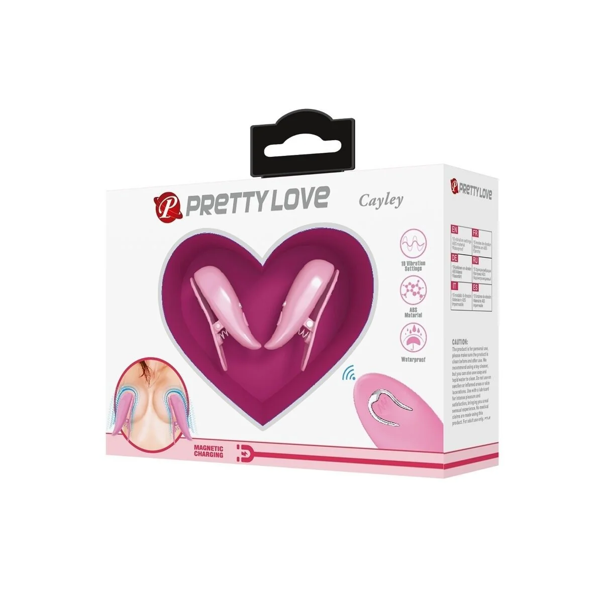 Cailey Nippelklemmen 10 Vibrationen mit Fernbedienung Rosa von Pretty Love kaufen | Fesselliebe