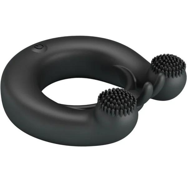 Dahlia Vibrationsring + Klitorisstimulator 12 Vibrationen Schwarz von Pretty Love kaufen | Fesselliebe