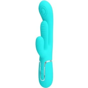 Shania Triple Rabbit Multifunktionsvibrator 3 in 1 Blau von Pretty Love kaufen | Fesselliebe
