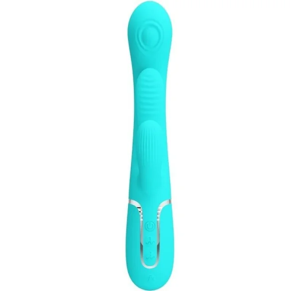 Shania Triple Rabbit Multifunktionsvibrator 3 in 1 Blau von Pretty Love kaufen | Fesselliebe