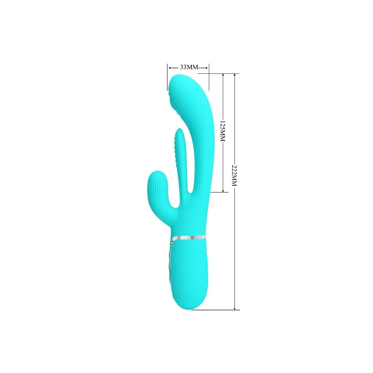 Shania Triple Rabbit Multifunktionsvibrator 3 in 1 Blau von Pretty Love kaufen | Fesselliebe