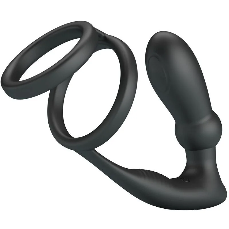 Emoni Penisring + Anal Plug 12 Vibrationen Schwarz von Pretty Love kaufen | Fesselliebe