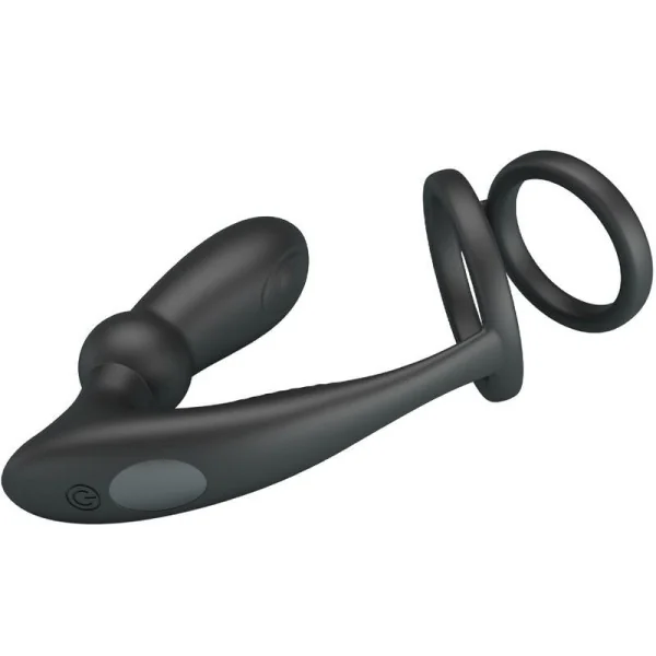 Emoni Penisring + Anal Plug 12 Vibrationen Schwarz von Pretty Love kaufen | Fesselliebe