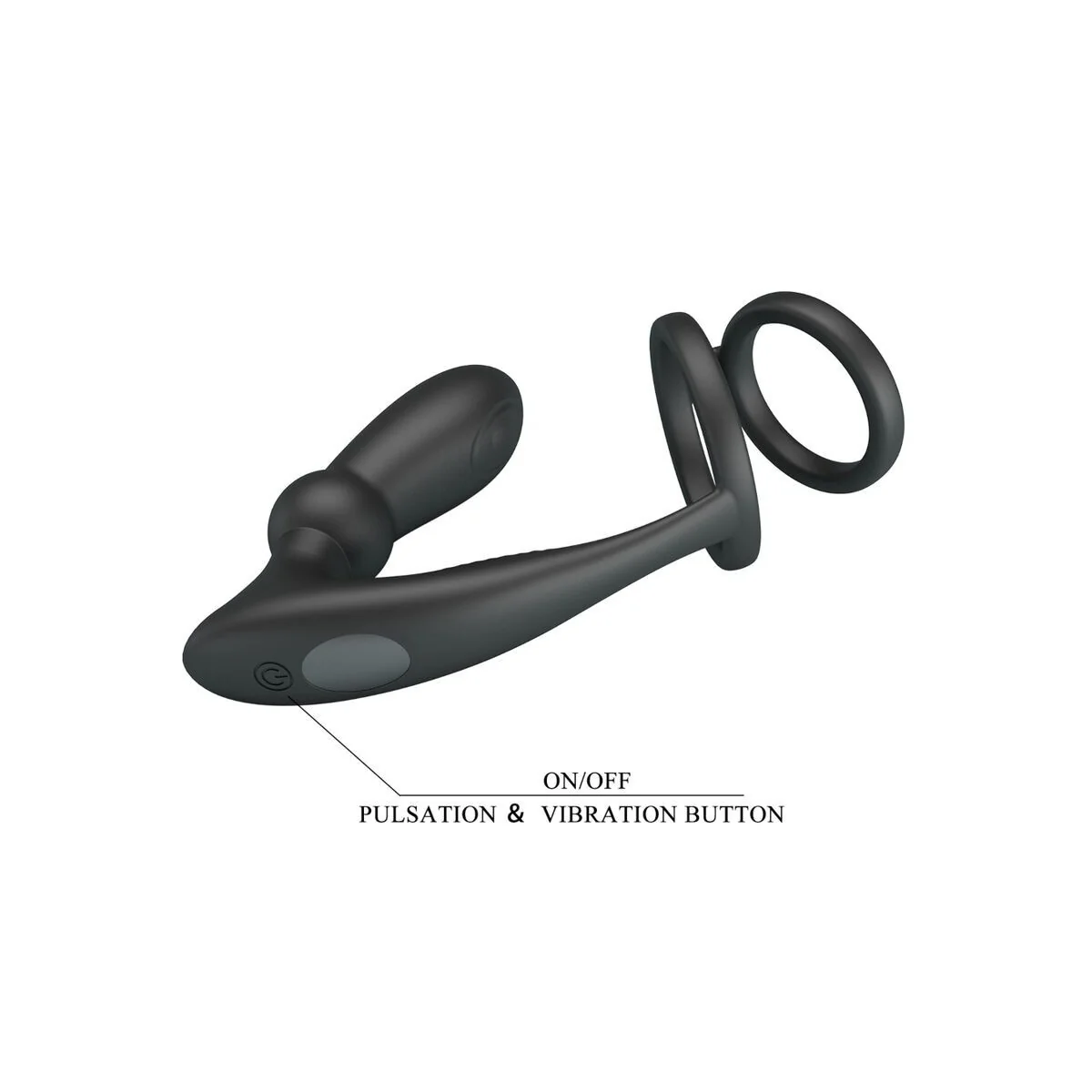 Emoni Penisring + Anal Plug 12 Vibrationen Schwarz von Pretty Love kaufen | Fesselliebe