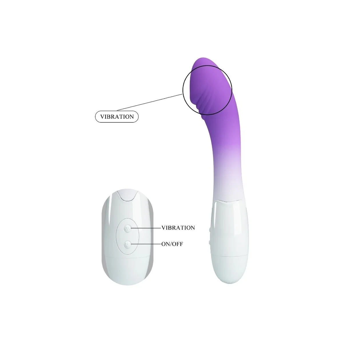Elemental G-Spot Vibrator 30 Vibrationen Lila von Pretty Love kaufen | Fesselliebe