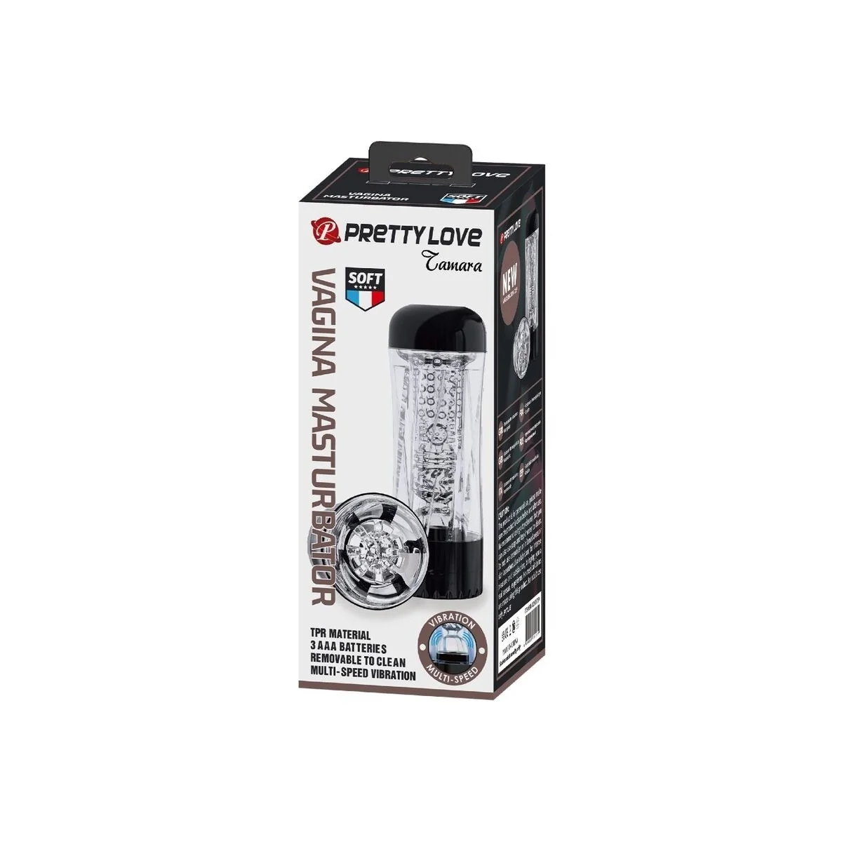 Tamara Männlicher Masturbator mit mehreren Geschwindigkeiten, Schwarz von Pretty Love kaufen | Fesselliebe