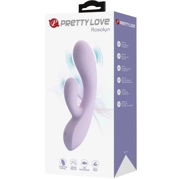 Rosolyn Rabbit Vibrator 10 Vibrationen Lila von Pretty Love kaufen | Fesselliebe
