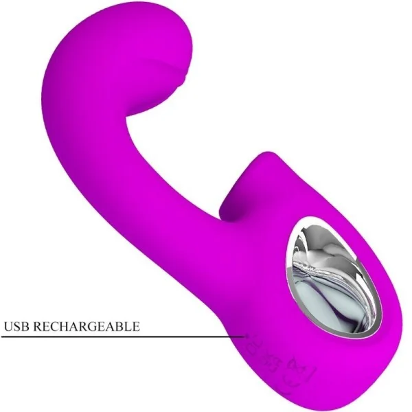 Sibel Sibel G-Spot Vibrator + Klitoris-Stimulator 10 Vibrationen Lila von Pretty Love kaufen | Fesselliebe