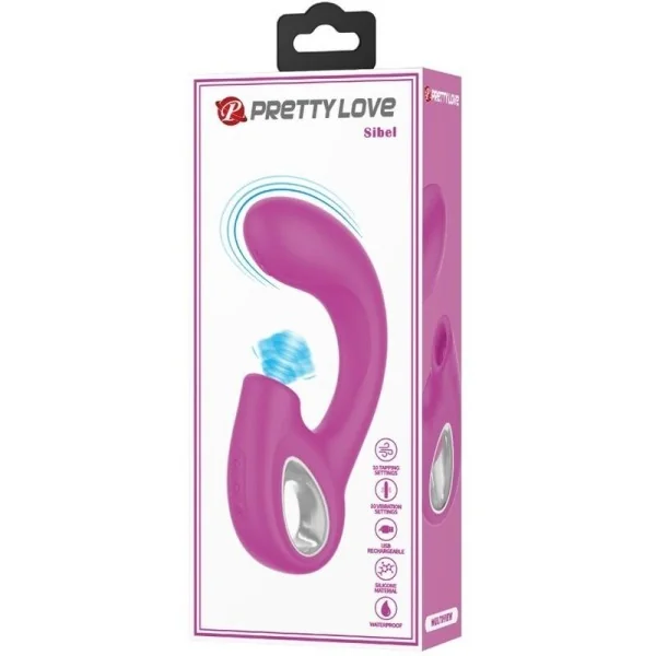 Sibel Sibel G-Spot Vibrator + Klitoris-Stimulator 10 Vibrationen Lila von Pretty Love kaufen | Fesselliebe