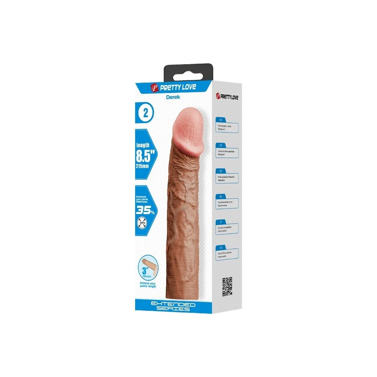 Derek Penishülle mit 7,6 cm Verlängerung Mulatte von Pretty Love kaufen | Fesselliebe