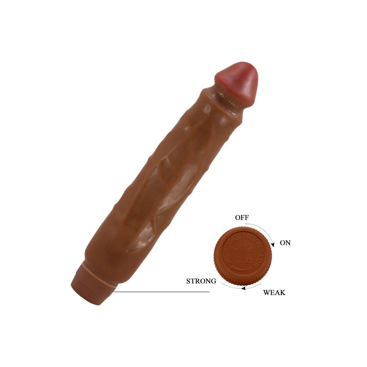 Jack realistischer Vibrator 26 cm Mulatte von Baile kaufen | Fesselliebe