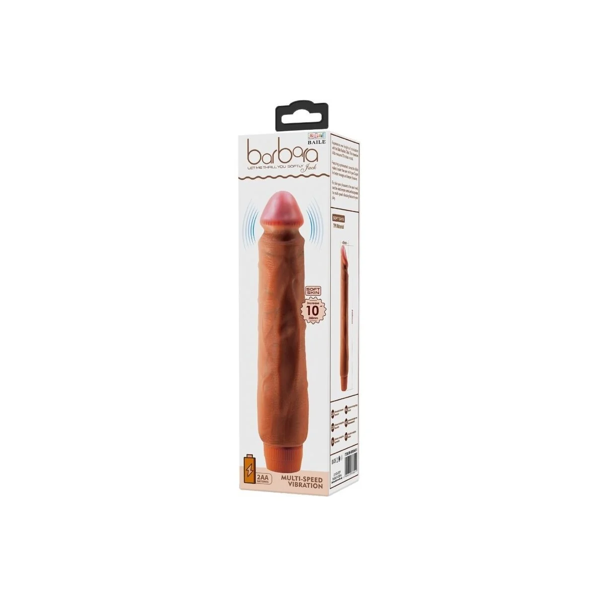Jack realistischer Vibrator 26 cm Mulatte von Baile kaufen | Fesselliebe
