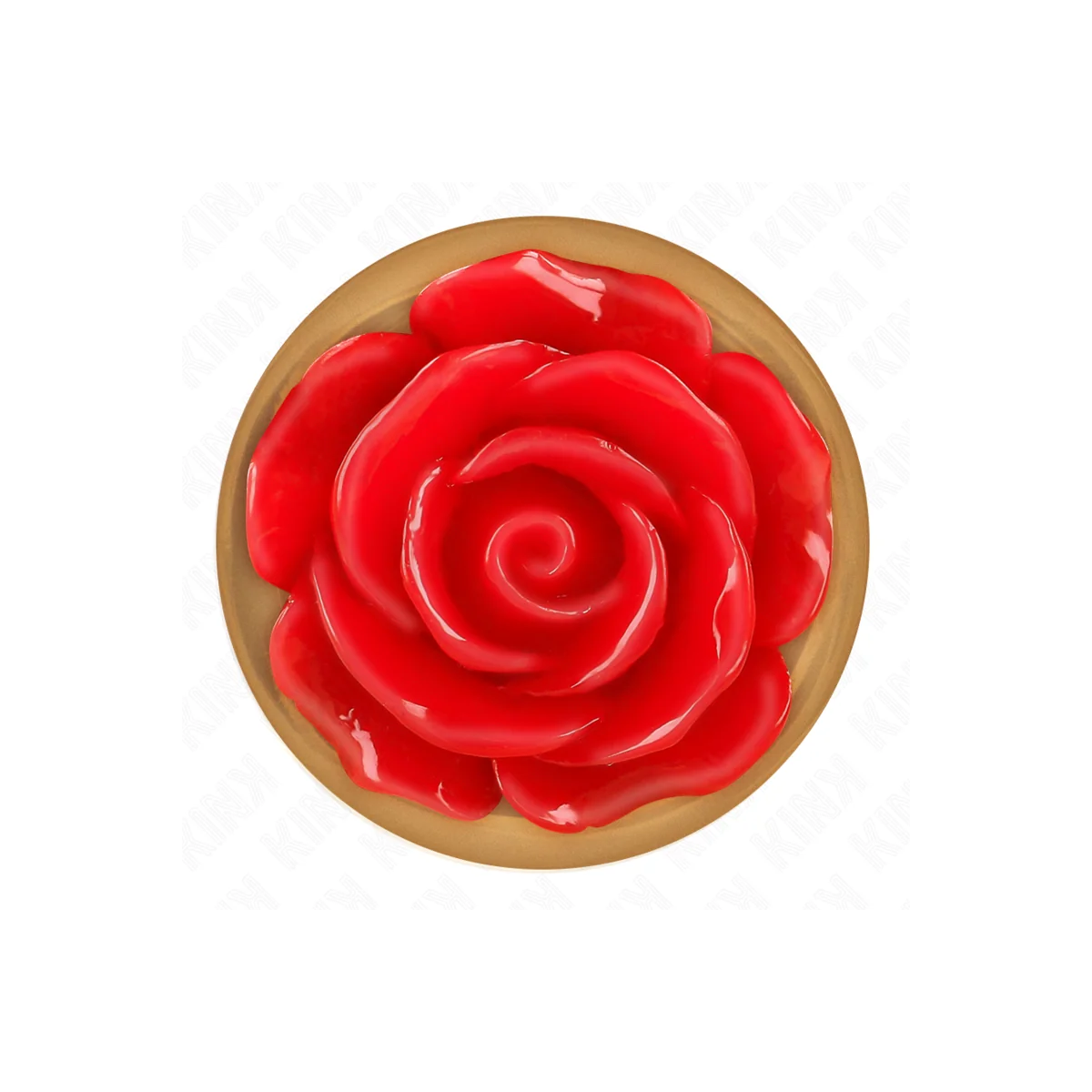 Rosa Goldener Analstecker mit Roter Rose M von Kink Pleasure Plugs kaufen | Fesselliebe