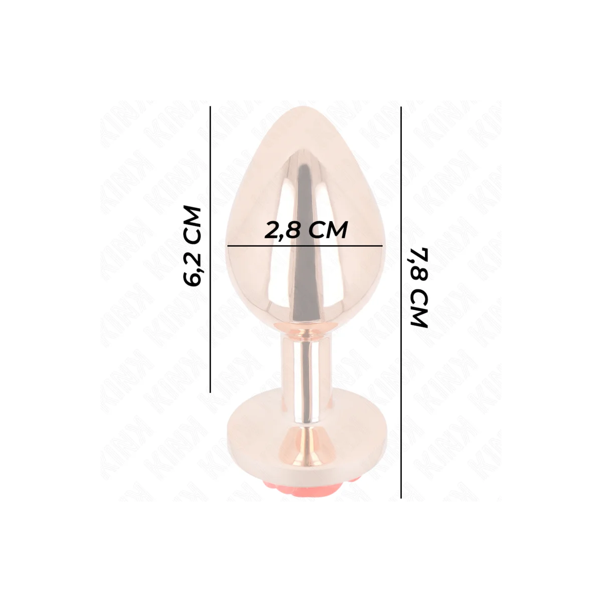 Rosa Goldener Analstecker mit Roter Rose S von Kink Pleasure Plugs kaufen | Fesselliebe
