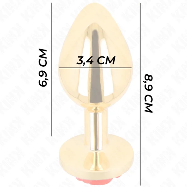 Plug Anal Gold Rose Rot Größe M von Kink Pleasure Plugs kaufen | Fesselliebe