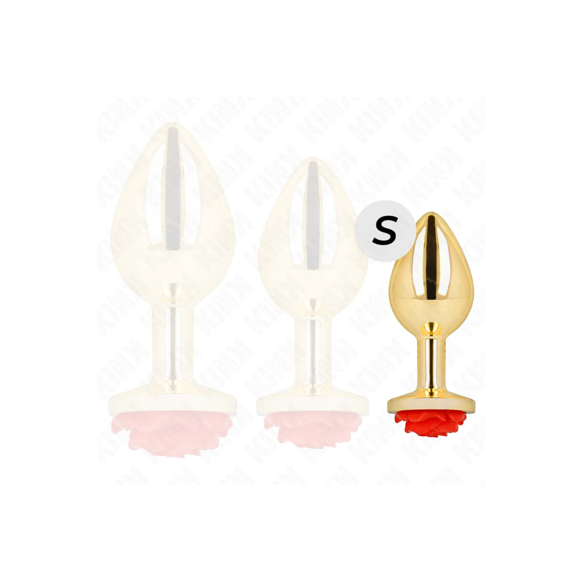 Plug Anal Gold Rose Rot Größe S von Kink Pleasure Plugs kaufen | Fesselliebe