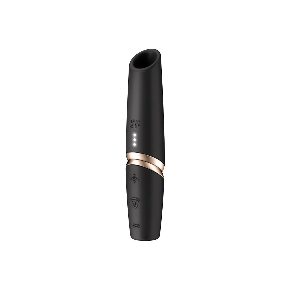 Perfect Kiss Wave Klitoris-Stimulator Schwarz / Gold von Satisfyer Air Pulse kaufen | Fesselliebe
