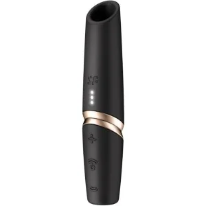 Perfect Kiss Wave Klitoris-Stimulator Schwarz / Gold von Satisfyer Air Pulse kaufen | Fesselliebe
