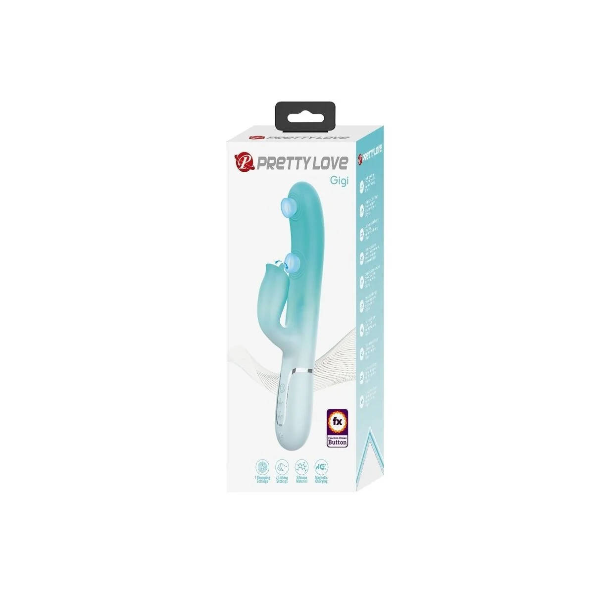 Gigi Multifunktions-Rabbit-Vibrator Aquagrün von Pretty Love Flirtation kaufen | Fesselliebe