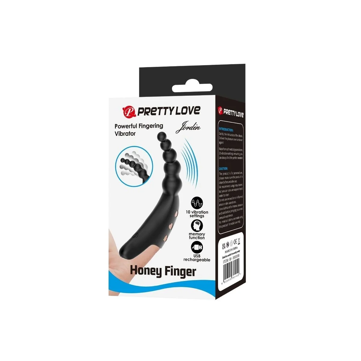 Jordin Fingervibrator 10 Vibrationen Schwarz von Pretty Love kaufen | Fesselliebe