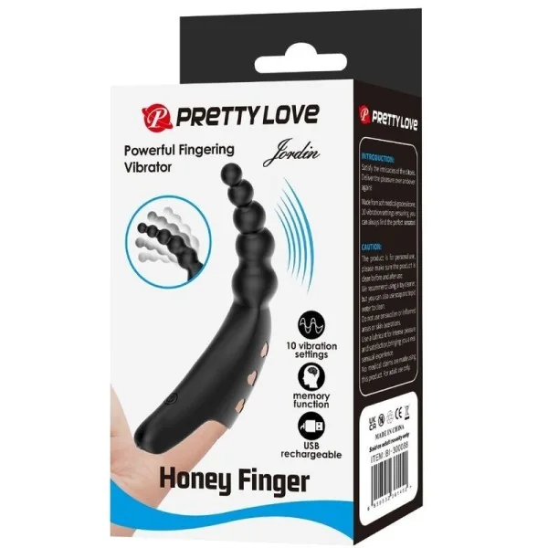 Jordin Fingervibrator 10 Vibrationen Schwarz von Pretty Love kaufen | Fesselliebe
