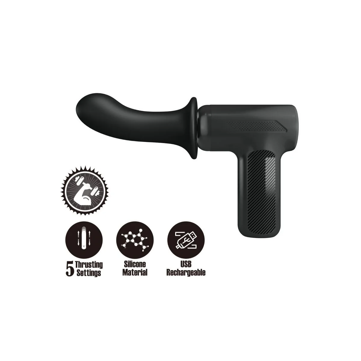 Dj Doctor Massager 5 Einstellungen Schwarz von Pretty Love C-Type kaufen | Fesselliebe