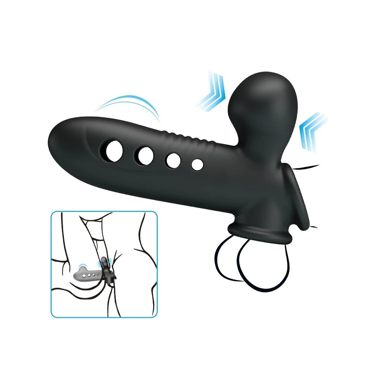 Crane Penishülle mit Airbag Schwarz von Pretty Love kaufen | Fesselliebe