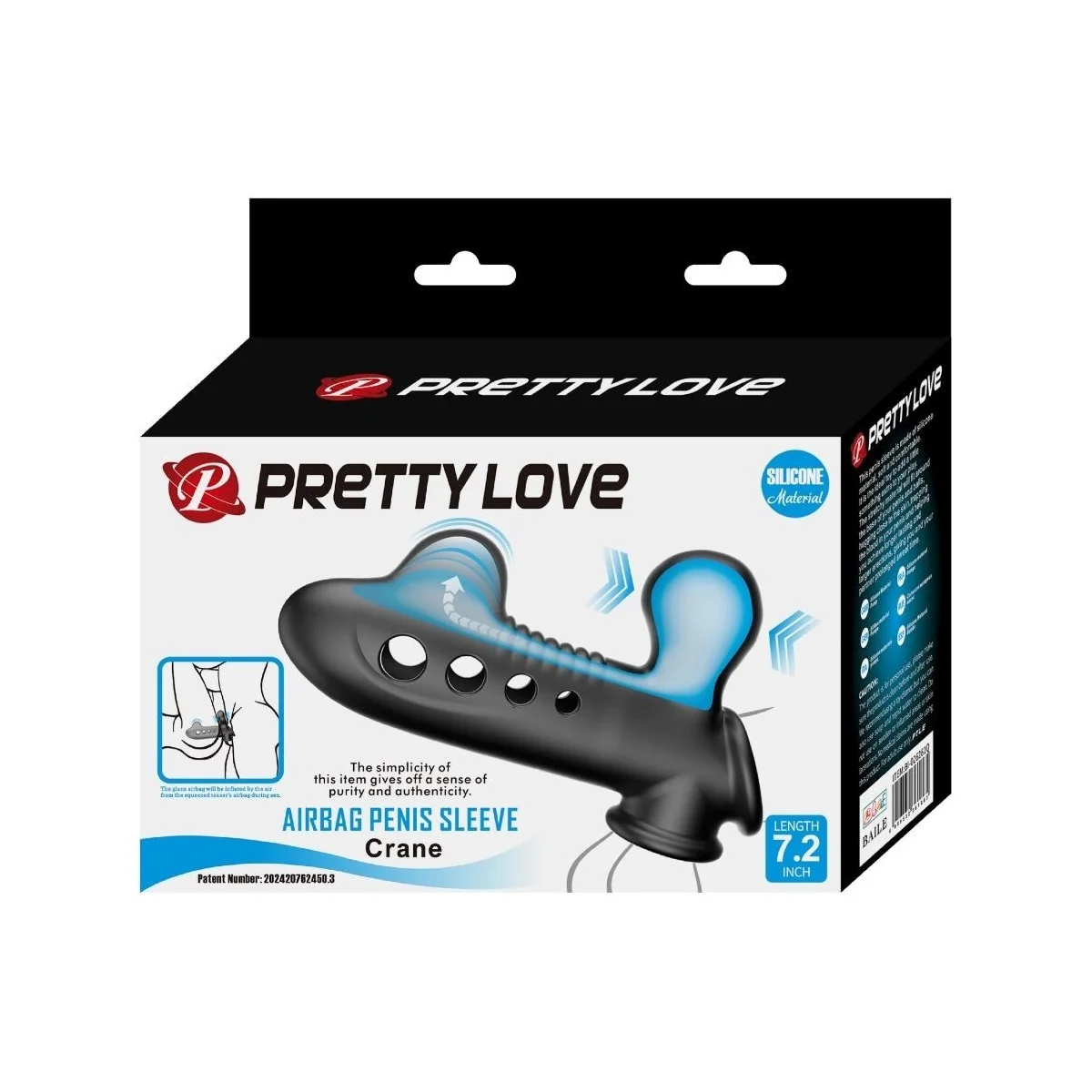 Crane Penishülle mit Airbag Schwarz von Pretty Love kaufen | Fesselliebe