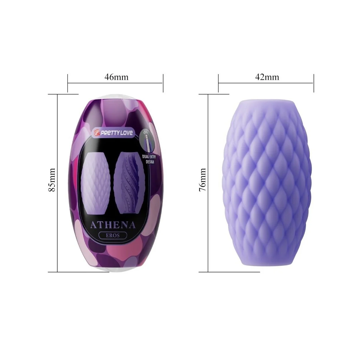 Athena Eros Männlicher Masturbator aus Silikon Lila von Pretty Love kaufen | Fesselliebe