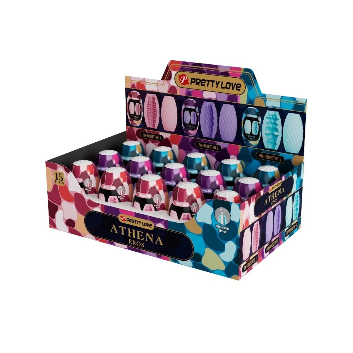 Athena Eros Pack 15 Verschiedene Männliche Masturbatoren von Pretty Love kaufen | Fesselliebe