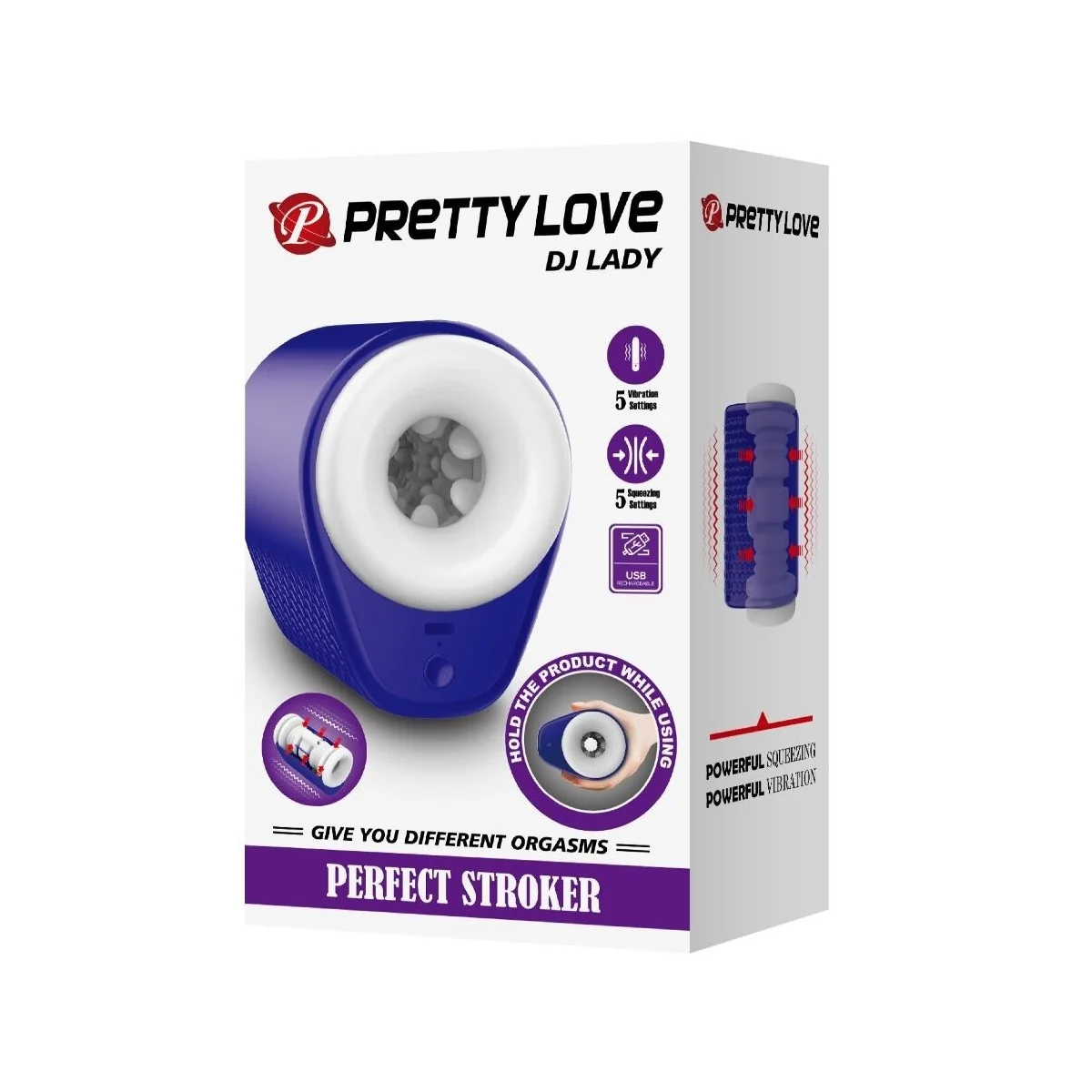 Dj Lady Männlicher Masturbator mit Vibration 5 Einstellungen Lila von Pretty Love Male kaufen | Fesselliebe