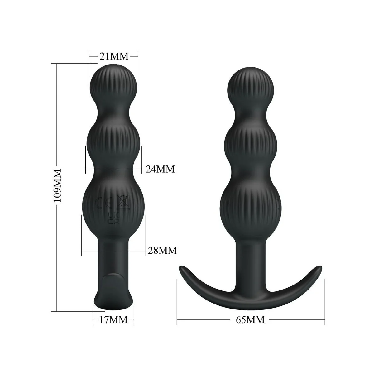 Sidney Analvibrator 10 Vibrationen Schwarz von Pretty Love kaufen | Fesselliebe