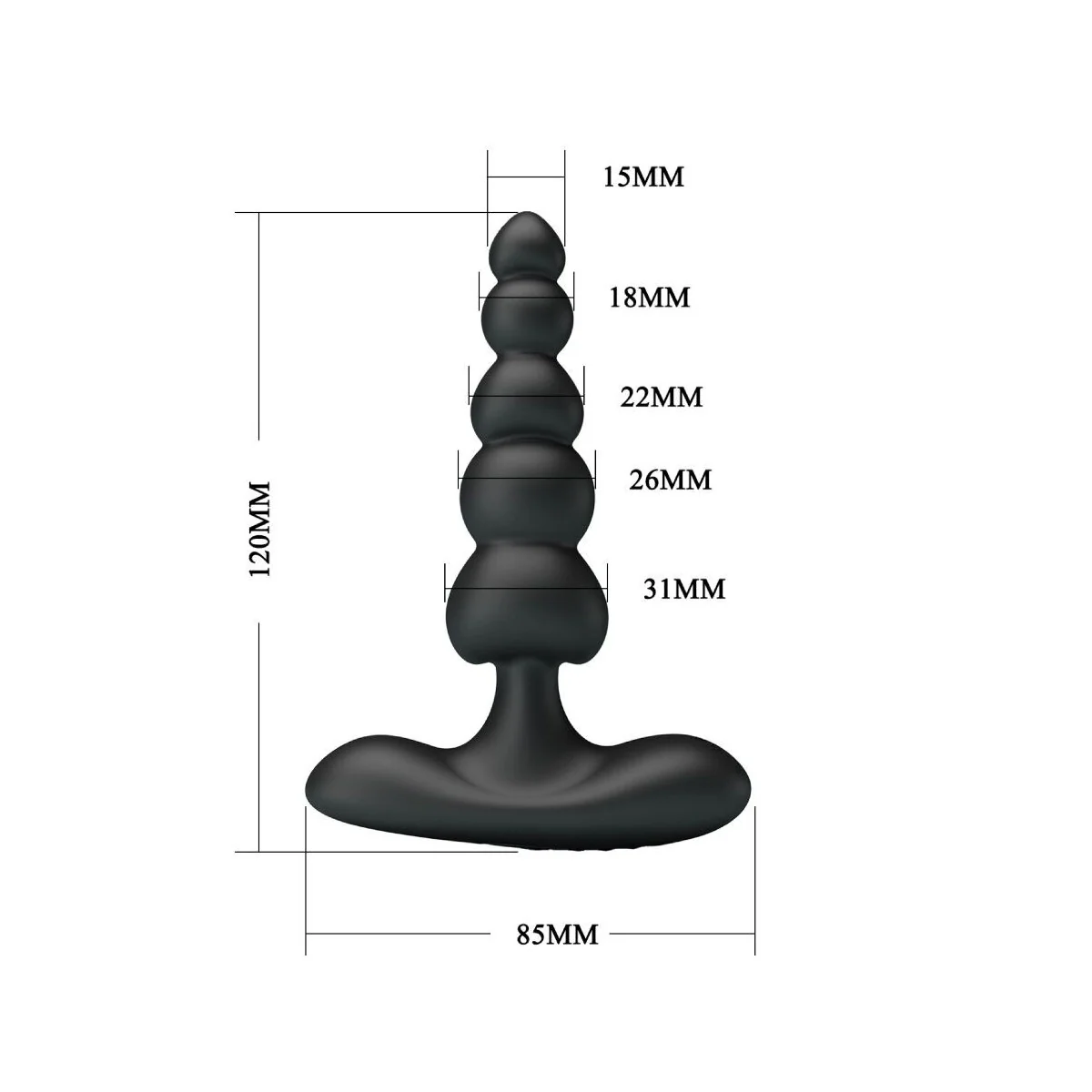 Sidney Analvibrator 10 Vibrationen Schwarz von Pretty Love kaufen | Fesselliebe