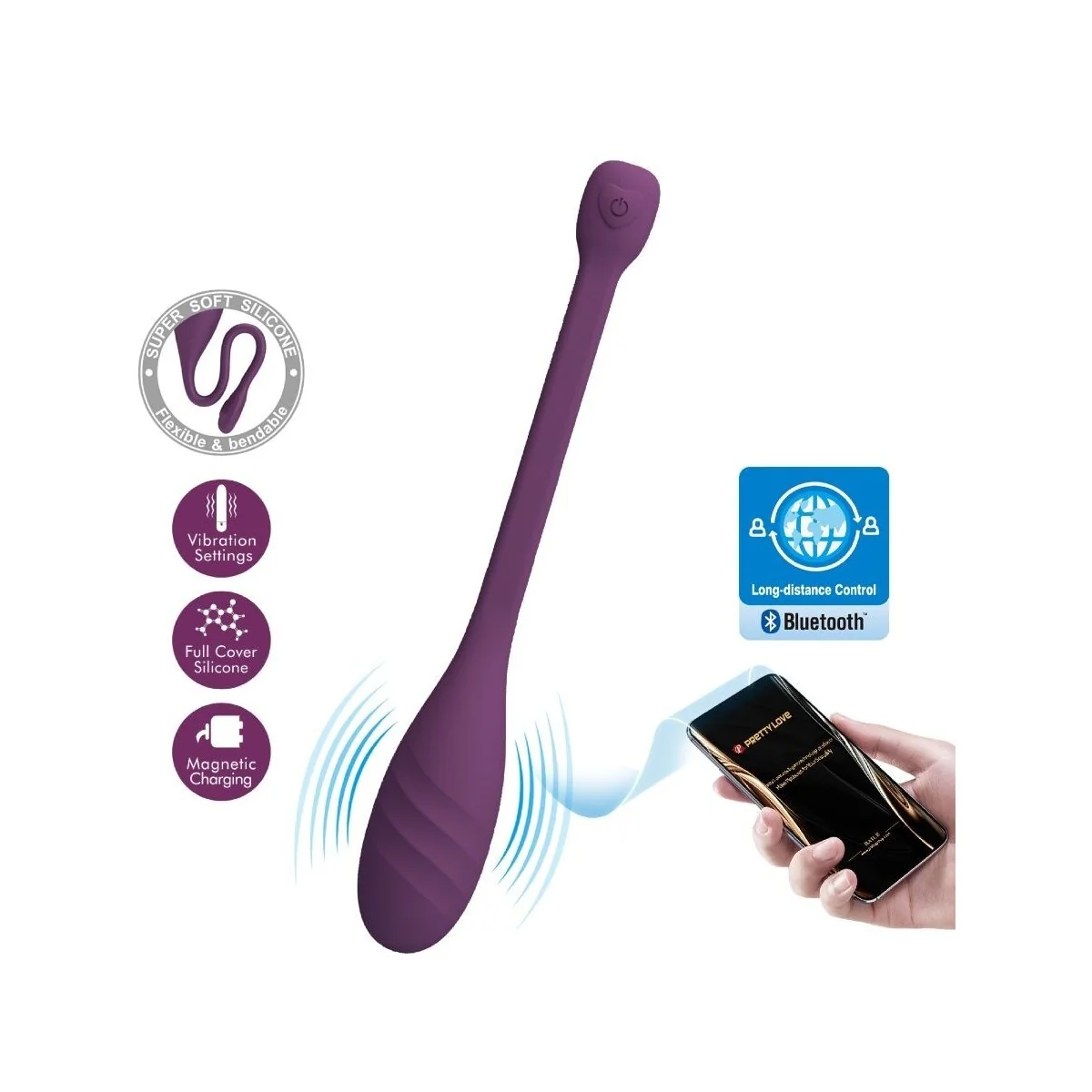 Leviathan App-Gesteuerter Vibrator Lila von Pretty Love Smart kaufen | Fesselliebe
