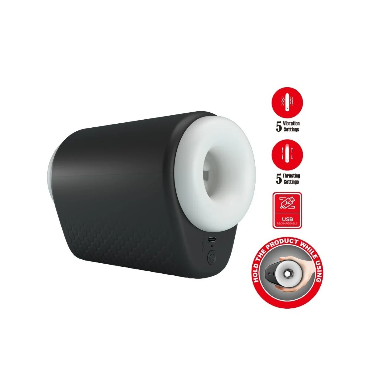 Dj Girl Männlicher Masturbator mit Vibration 5 Einstellungen Negro von Pretty Love Male kaufen | Fesselliebe