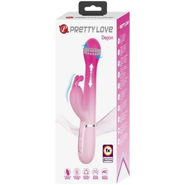 Dejon 3 in 1 Multifunktions-Rabbit-Vibrator Rosa von Pretty Love kaufen | Fesselliebe