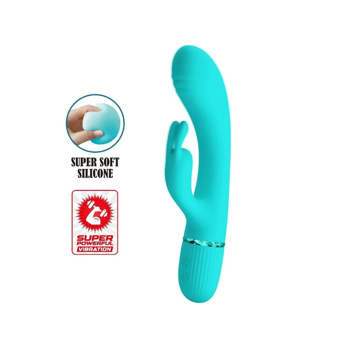 Scocco Vibrator Rabbit Türkis von Pretty Love Flirtation kaufen | Fesselliebe