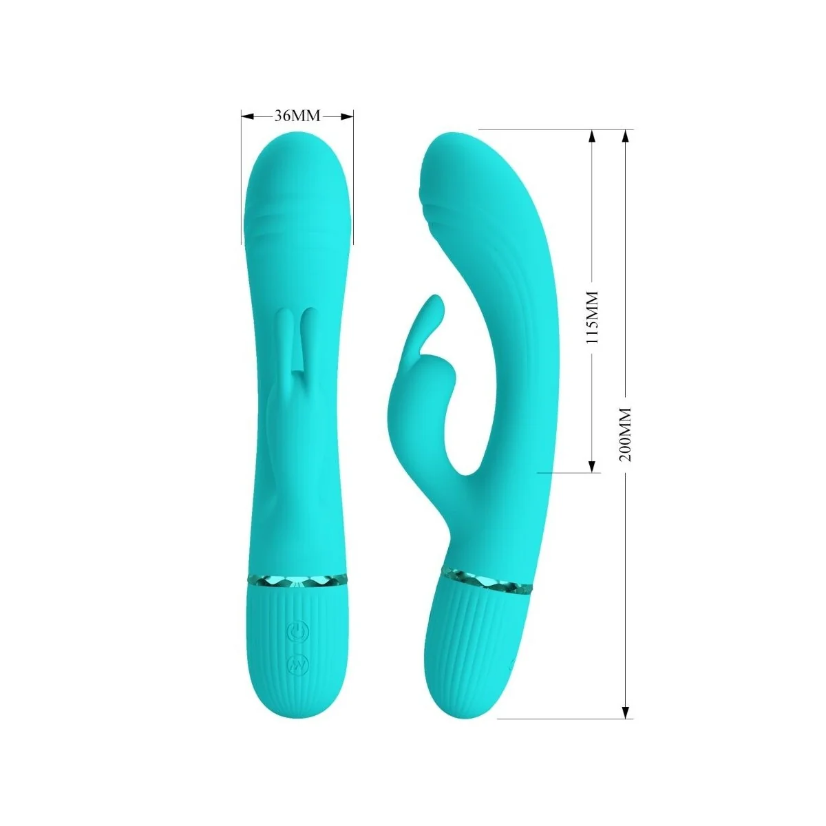 Scocco Vibrator Rabbit Türkis von Pretty Love Flirtation kaufen | Fesselliebe
